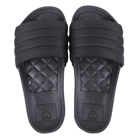 Chinelo Infantil Molekinha Slide Color Feminino - Preto