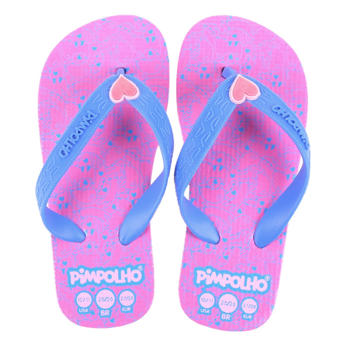 Chinelo Infantil Pimpolho Coração Feminino - Pink Menor preço em Chinelo Infantil Pimpolho Coração Feminino - Pink