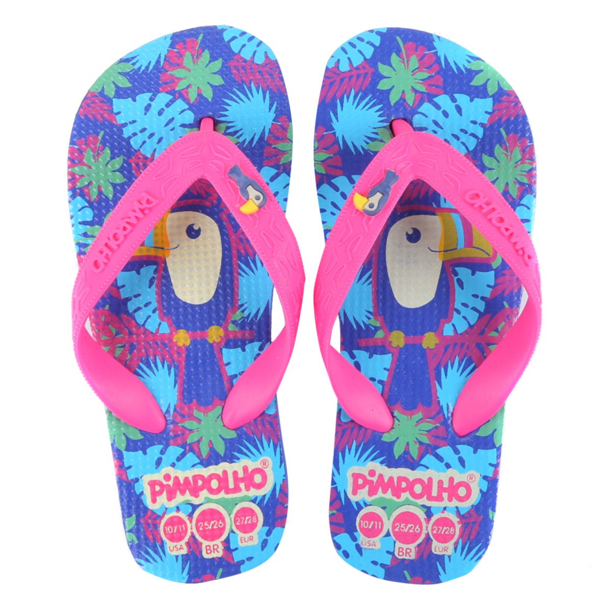 Chinelo Infantil Pimpolho Tucano Feminino - Azul Menor preço em Chinelo Infantil Pimpolho Tucano Feminino - Azul