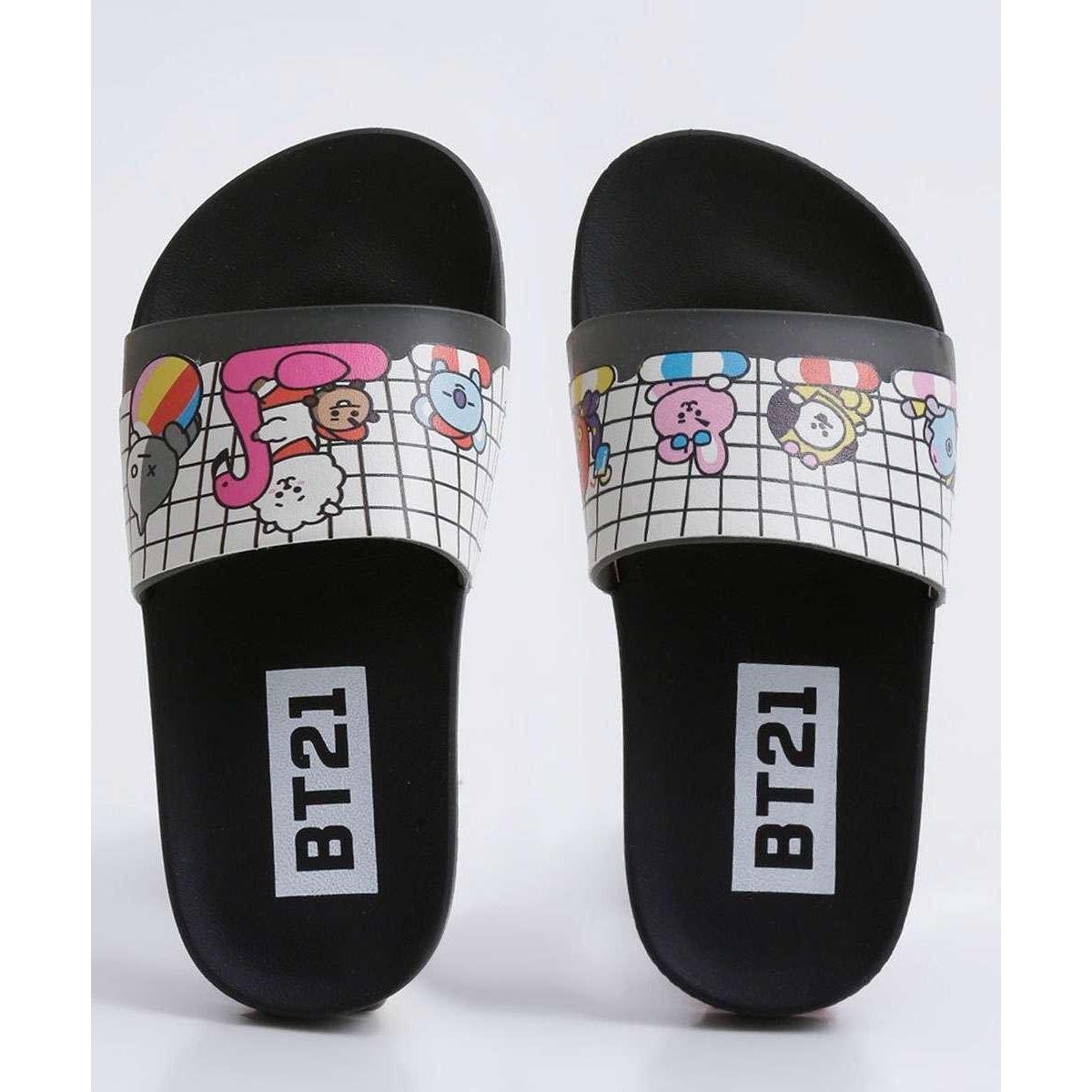 Chinelo Infantil Slide BT21 Grendene Kids -14311 - Preto Menor preço em Chinelo Infantil Slide BT21 Grendene Kids -14311 - Preto