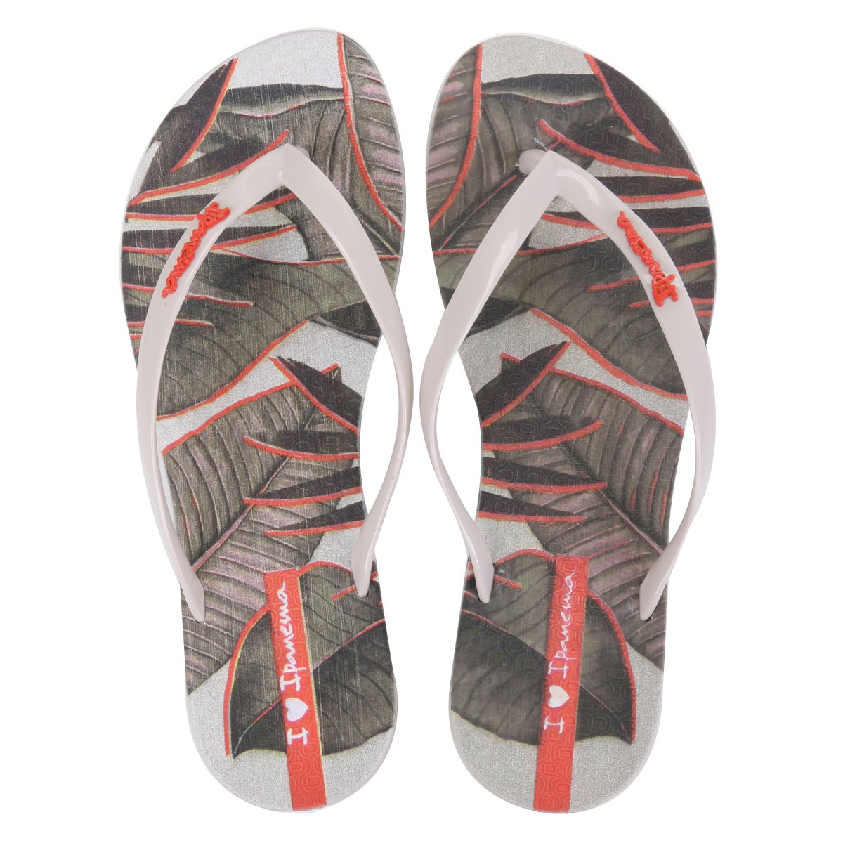 Chinelo Ipanema Básico Trend Feminino - Vermelho+Bege Menor preço em Chinelo Ipanema Básico Trend Feminino - Vermelho+Bege