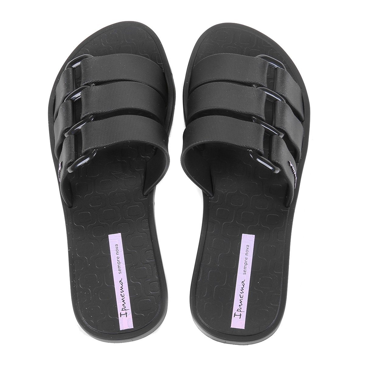 Chinelo Ipanema Slide Bold Feminino - Preto Menor preço em Chinelo Ipanema Slide Bold Feminino - Preto
