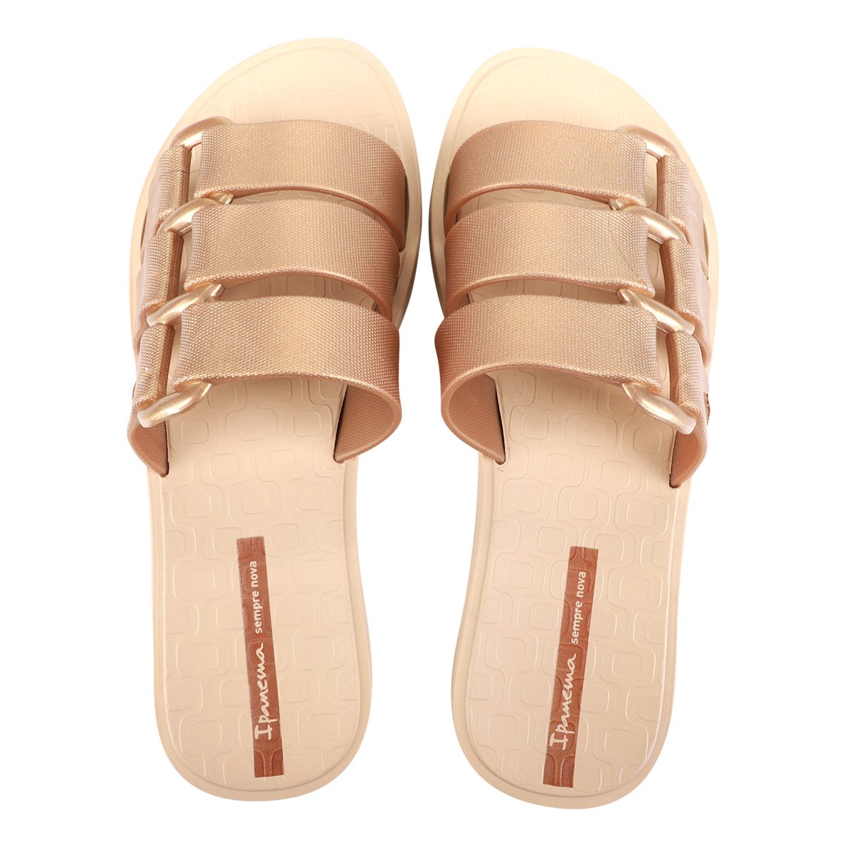 Chinelo Ipanema Slide Bold Feminino - Ouro Menor preço em Chinelo Ipanema Slide Bold Feminino - Ouro