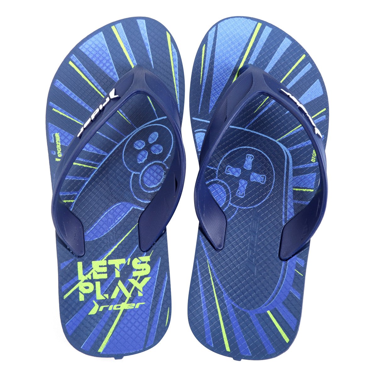Chinelo Juvenil Rider Street Joy - Azul+Verde Menor preço em Chinelo Juvenil Rider Street Joy - Azul+Verde
