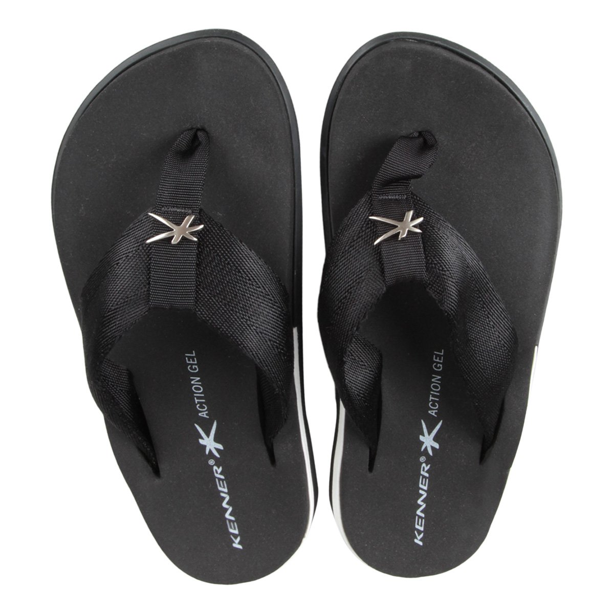 Chinelo Kenner Action Gel Street Masculino - Preto Menor preço em Chinelo Kenner Action Gel Street Masculino - Preto