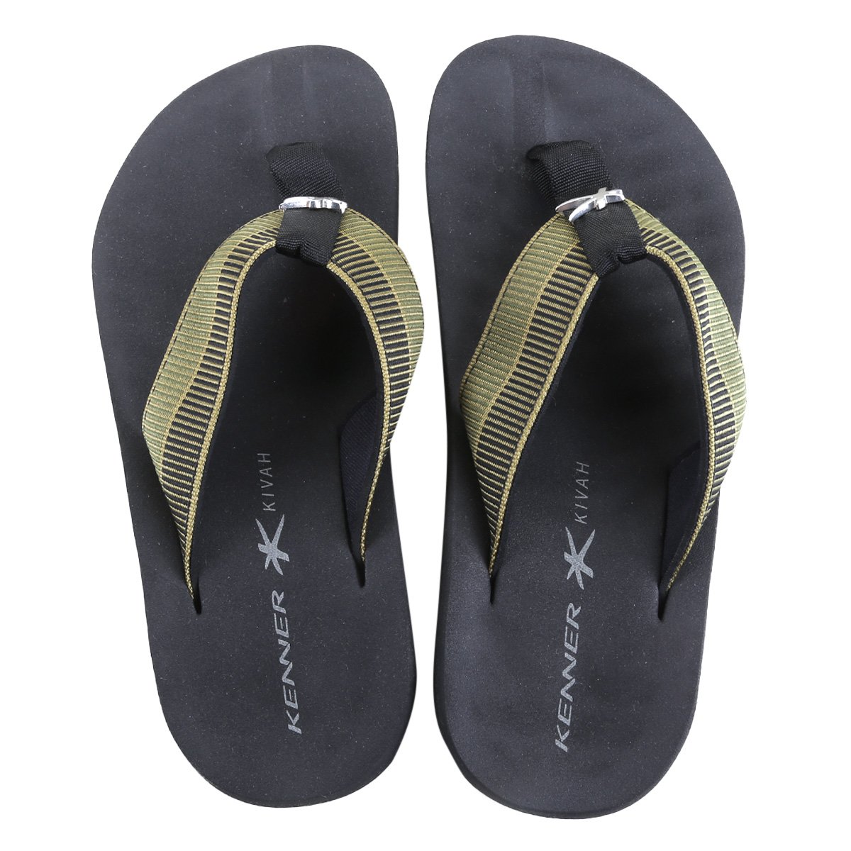 Chinelo Kenner Kivah TKS Duo Masculino - Caqui+Preto Menor preço em Chinelo Kenner Kivah TKS Duo Masculino - Caqui+Preto