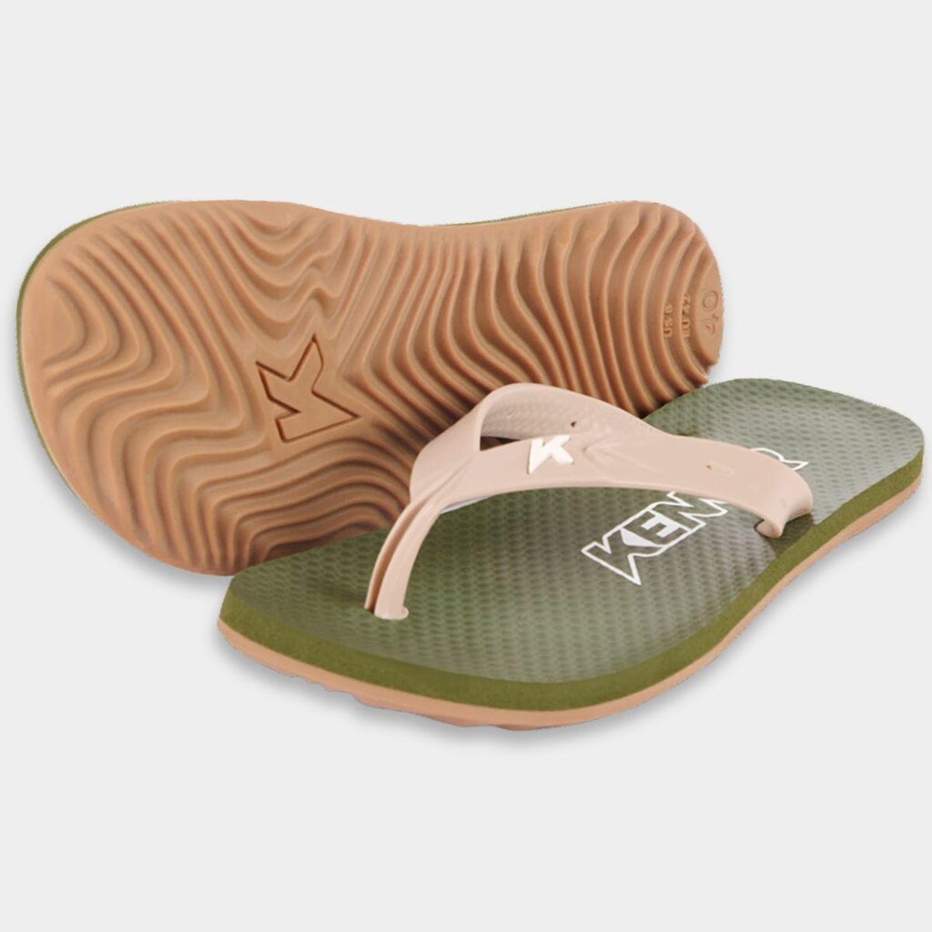 Chinelo Kenner New Summer Lisa Masculino - Verde e Bege - 35