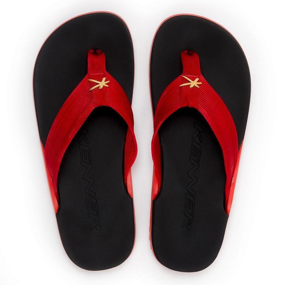 Chinelo Kenner Sandália Original Masculino Nk6 - Preto+Vermelho Menor preço em Chinelo Kenner Sandália Original Masculino Nk6 - Preto+Vermelho