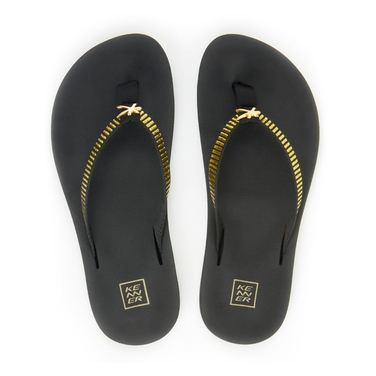 Chinelo Kenner Slim Glam HRX Feminino - Preto+Dourado é ruim? Chinelo Kenner Slim Glam HRX Feminino - Preto+Dourado é boa?