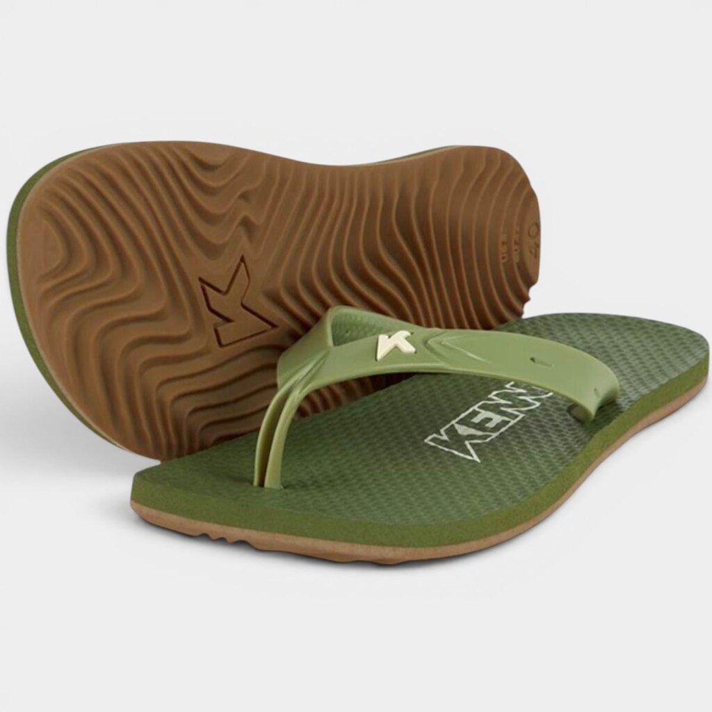 Chinelo Kenner Summer Lisa Masculino - Verde e Marrom - 45
