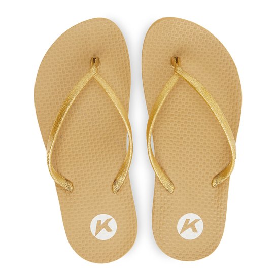 Chinelo Kenner Twist Glam Feminino - Dourado
