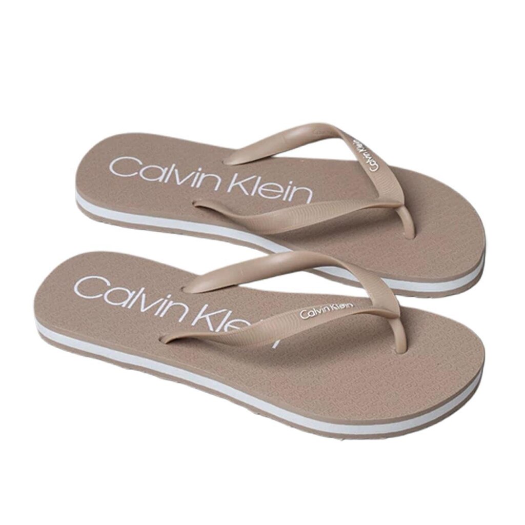 Chinelo Masculino Calvin Klein Swim Caqui Claro Ckswm1100I