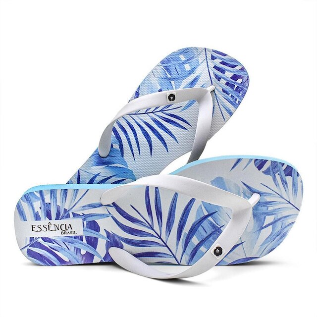 Chinelo Masculino com Azul Casual Tradicional Dia a Dia Tiras