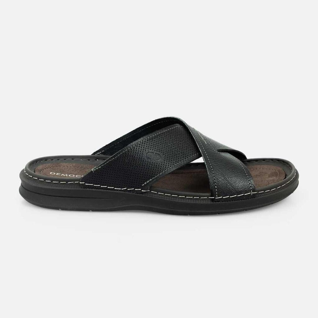 Chinelo Masculino Democrata Couro Slide Lazy