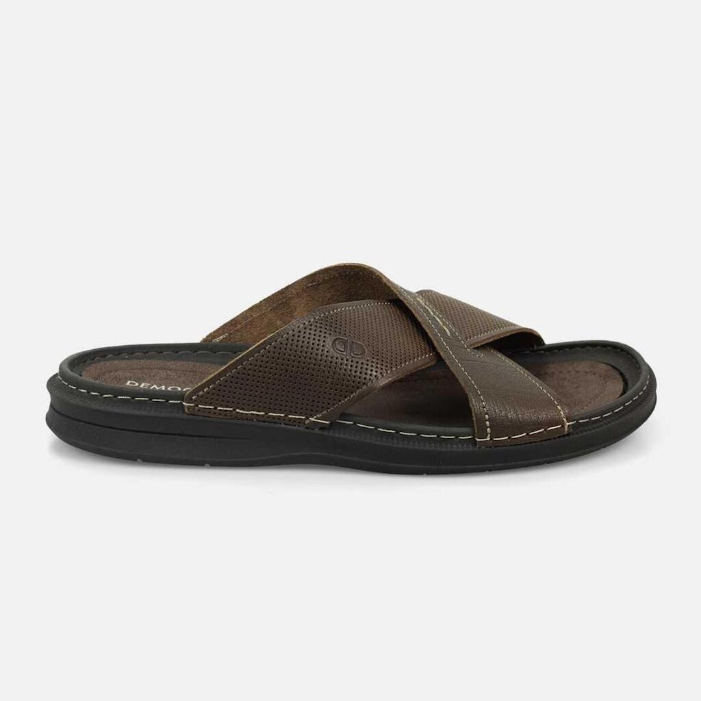 Chinelo Masculino Democrata Couro Slide Lazy
