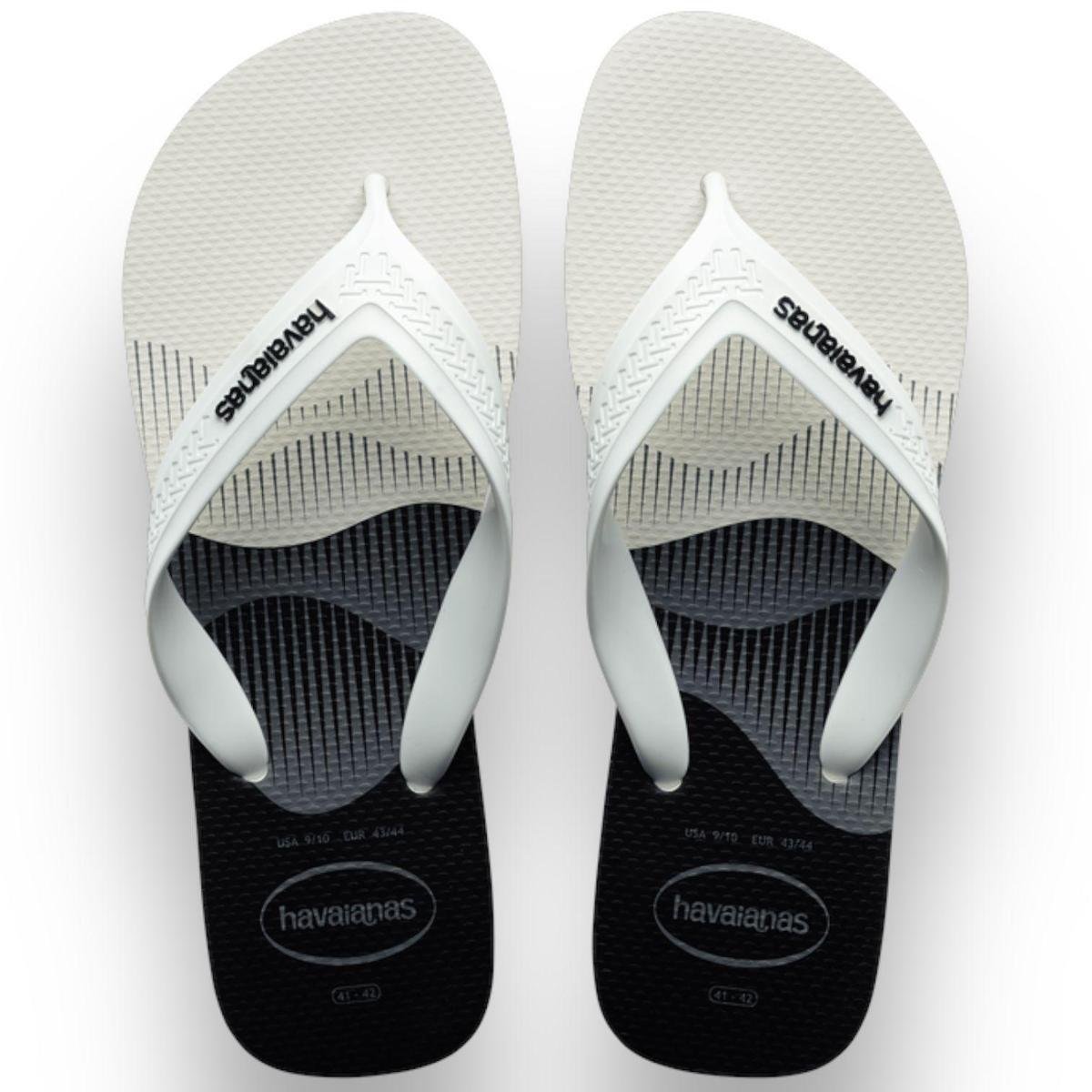 Chinelo Masculino Havaianas Top Max Basic Tira Larga Macio - Branco Menor preço em Chinelo Masculino Havaianas Top Max Basic Tira Larga Macio - Branco