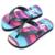 Chinelo Masculino Infantil Borracha Estampado Tiras Larga - Rosa+Azul