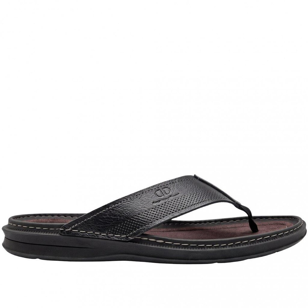 Chinelo Masculino Lazy em Couro Democrata 693101