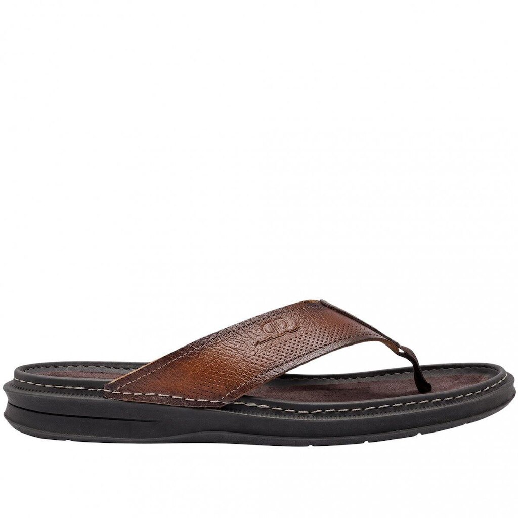 Chinelo Masculino Lazy em Couro Democrata 693101