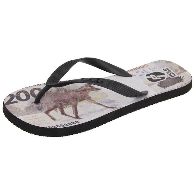 Chinelo Masculino Macio de Borracha Estampado Duas Tiras
