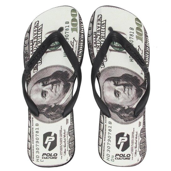 Chinelo Masculino Macio de Borracha Estampado Duas Tiras