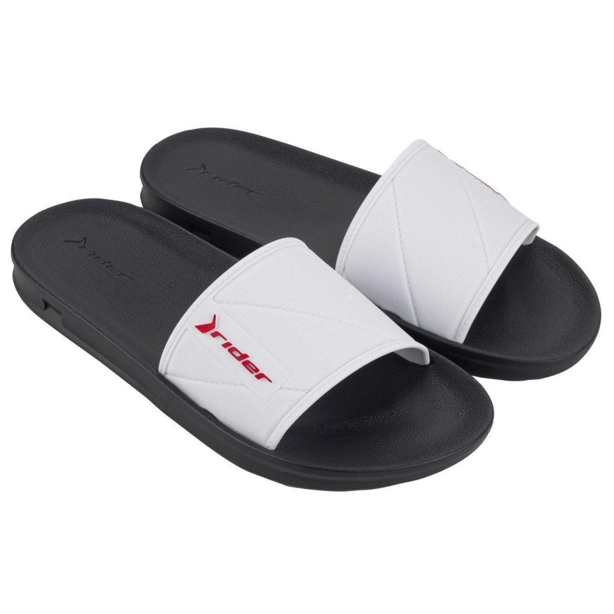 Chinelo Masculino Slide Rider Sreet - Azul+Branco Menor preço em Chinelo Masculino Slide Rider Sreet - Azul+Branco