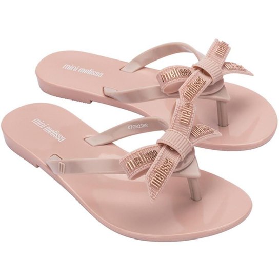 Chinelo Mini Melissa Harmonic M-Lover Rosa Claro Infantil Zattini
