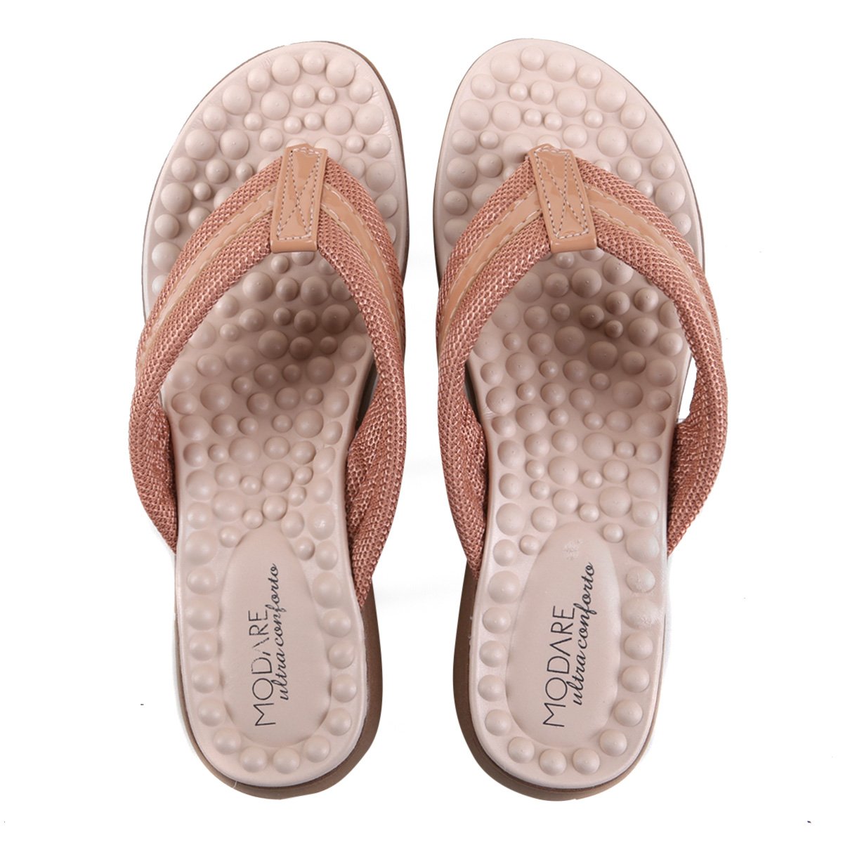 Chinelo Modare Ultra Conforto Dedo Feminino - Nude Menor preço em Chinelo Modare Ultra Conforto Dedo Feminino - Nude