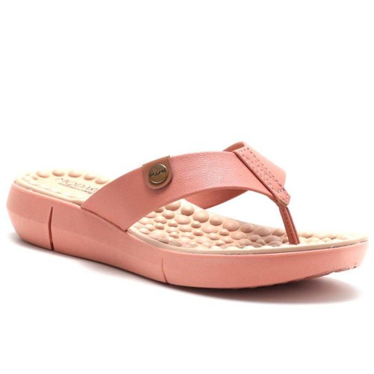 Chinelo Modare Ultraconforto Feminino Ortopedico Massageador Macio - Verde Agua - 40 - Nude