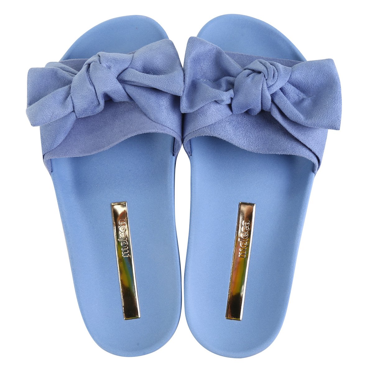 Chinelo Moleca Slide Laço Feminino - Azul Claro Menor preço em Chinelo Moleca Slide Laço Feminino - Azul Claro