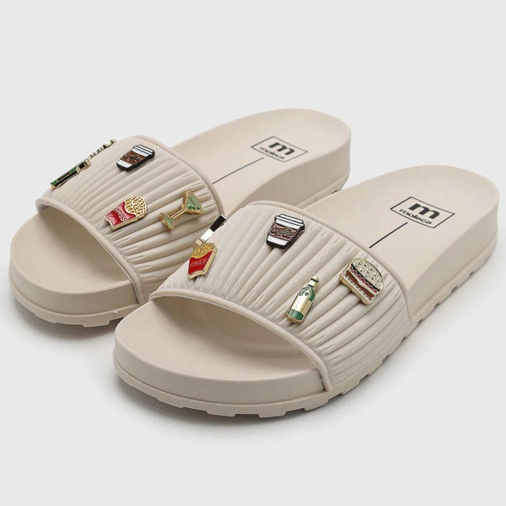 Chinelo Moleca Slide Pins Feminino