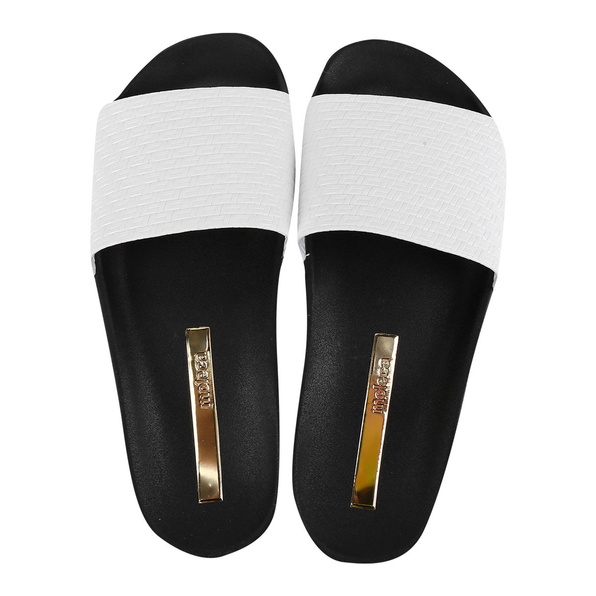 Chinelo Moleca Slide Tresse Feminino - Branco Menor preço em Chinelo Moleca Slide Tresse Feminino - Branco