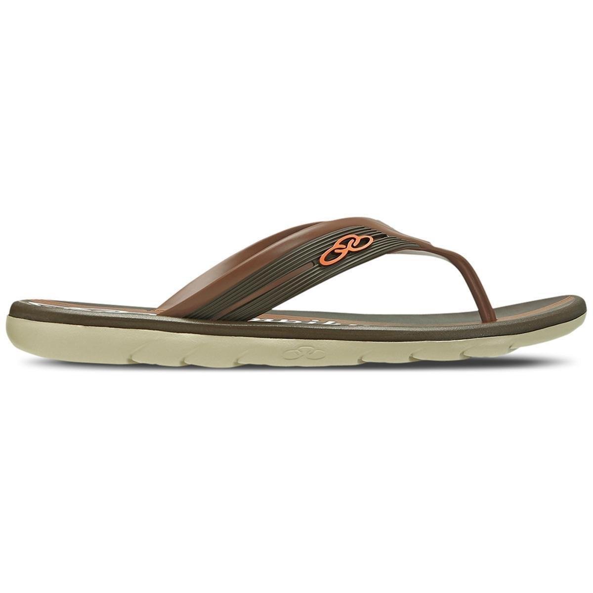 Chinelo Olympikus Sydney Feminino - Marrom+Bege Menor preço em Chinelo Olympikus Sydney Feminino - Marrom+Bege