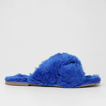 Chinelo Pantufa Parabela com Pelo Feminino - Feminino