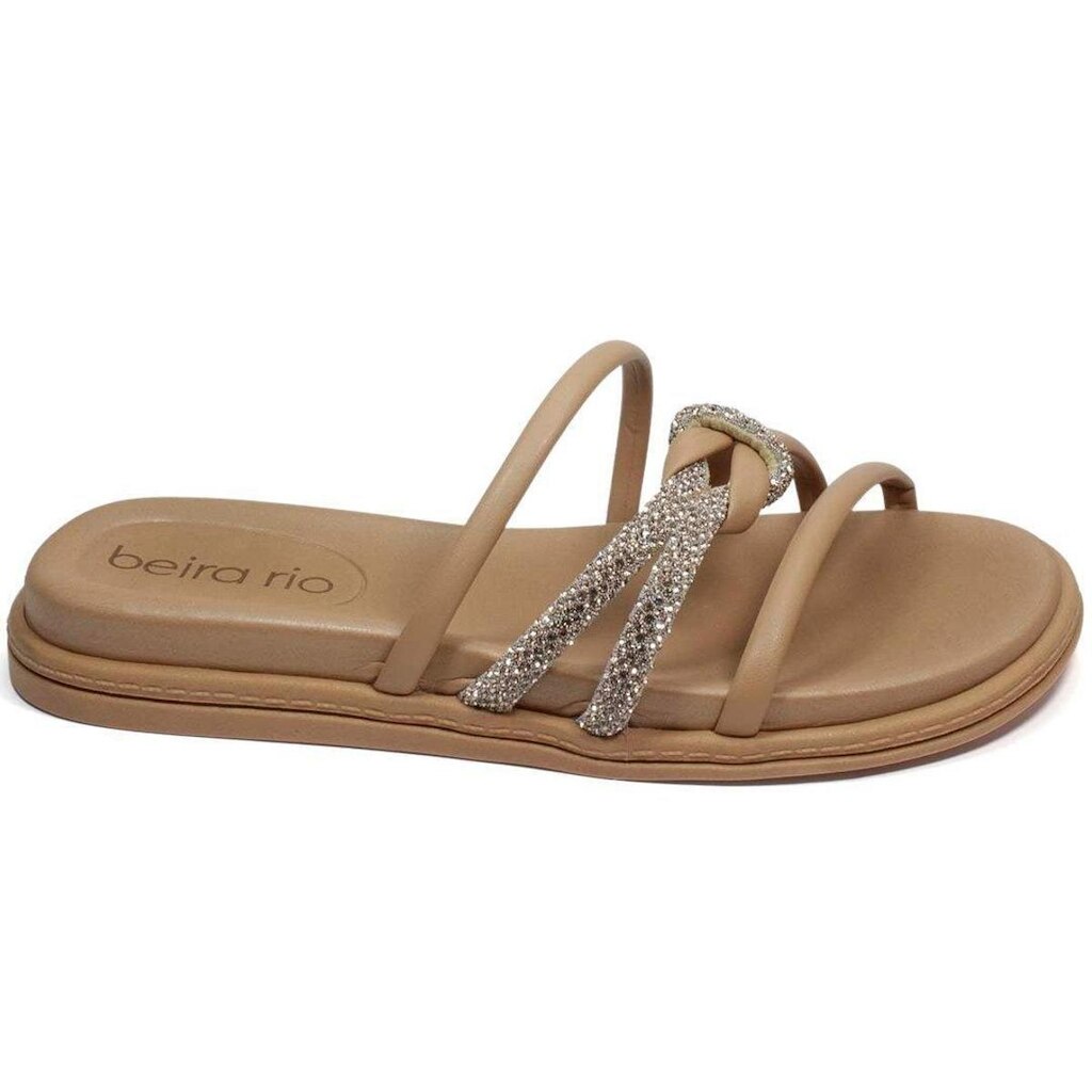 Chinelo Papete Beira Rio Pele Strech Feminino 8488.123