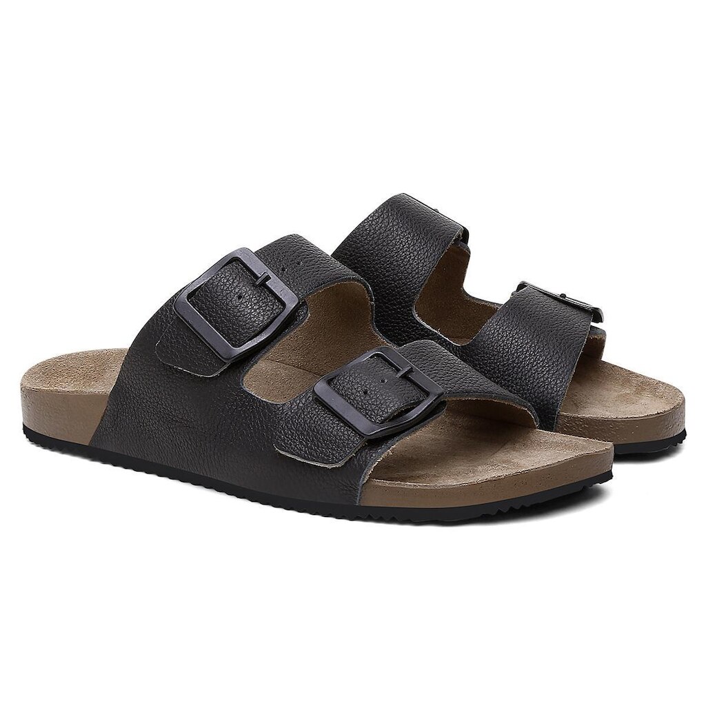 Chinelo Papete Feminino Couro Alta qualidade Confortável Casual