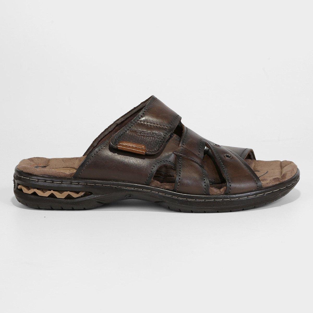 Chinelo Pegada Casual Masculino - Marrom Escuro Menor preço em Chinelo Pegada Casual Masculino - Marrom Escuro