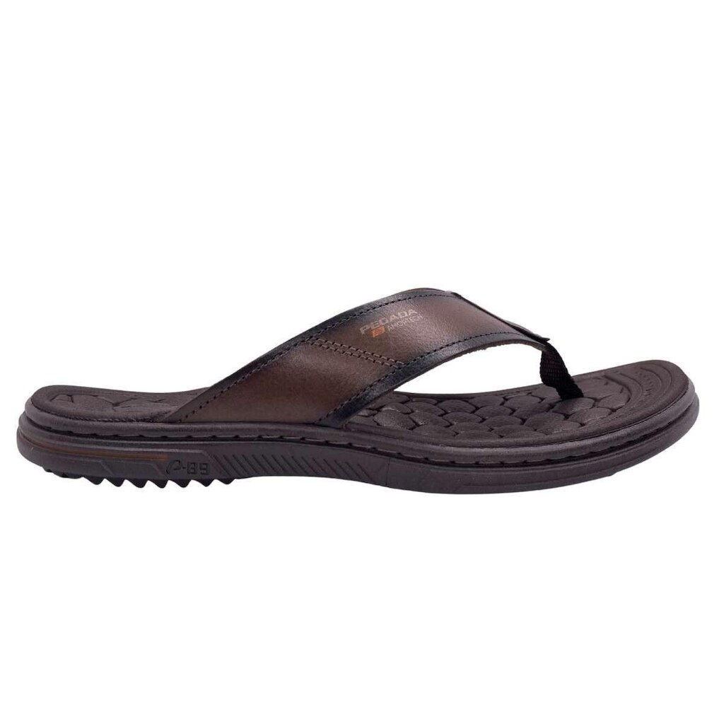 Chinelo Pegada em Couro - Masculino