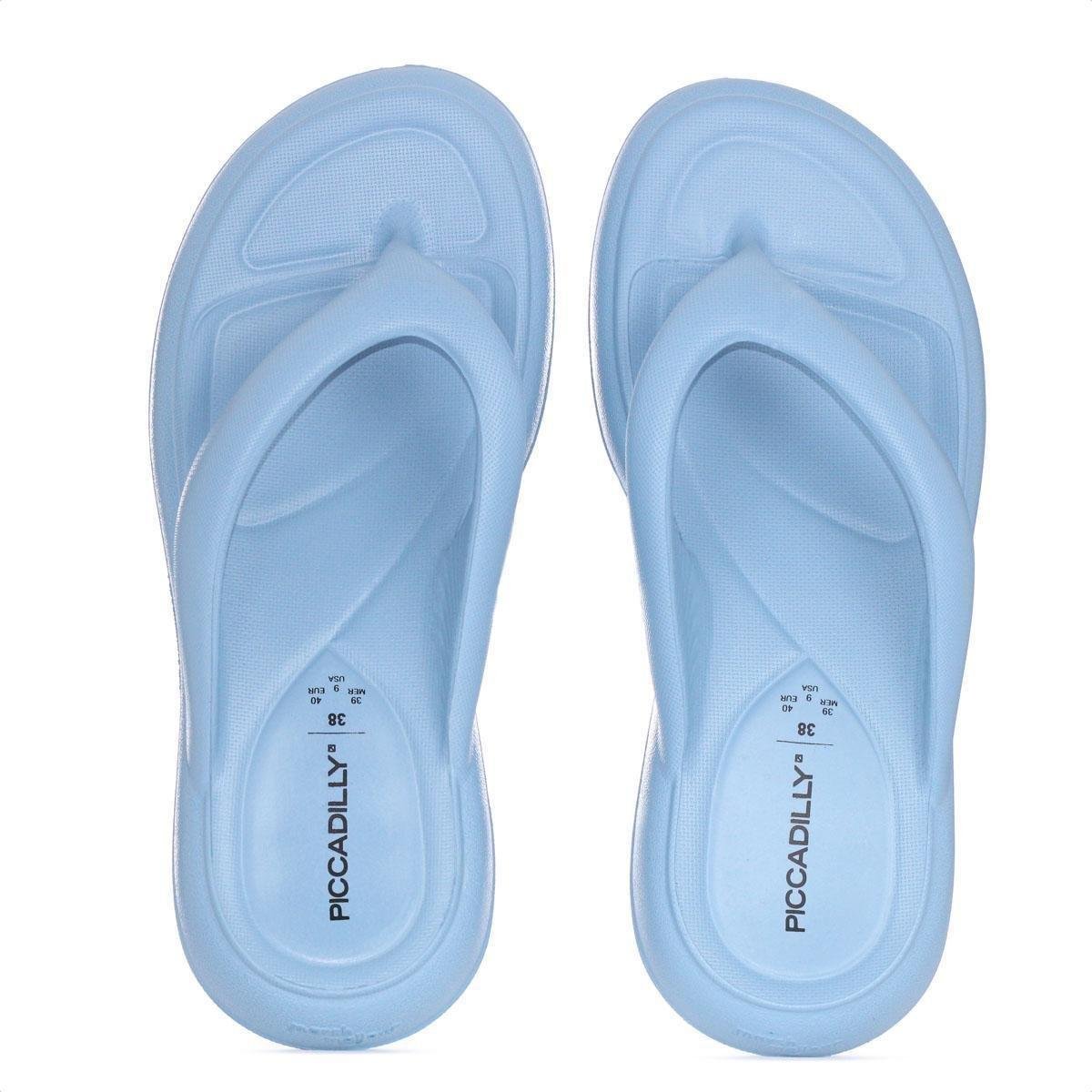 Chinelo Piccadilly Marshmallow Azul Denim - Feminino Menor preço em Chinelo Piccadilly Marshmallow Azul Denim - Feminino