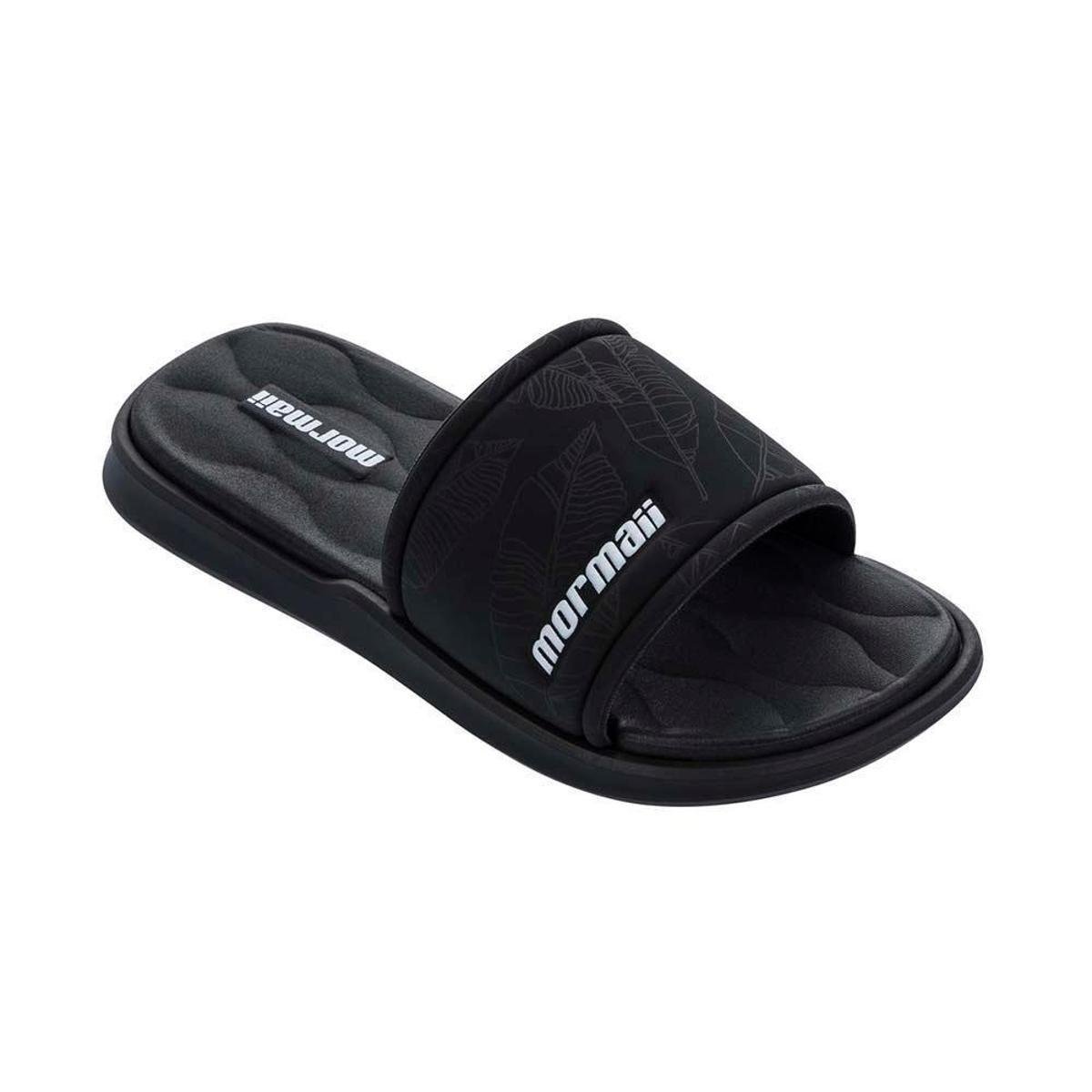Chinelo quiver pró gaspea infantil Mormaii - Preto+Branco Menor preço em Chinelo quiver pró gaspea infantil Mormaii - Preto+Branco
