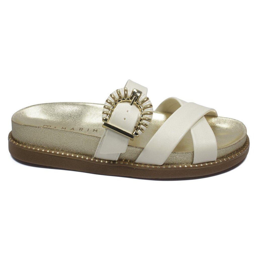Chinelo Ramarim Napa Polish Coconut Feminino 26-44201