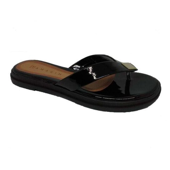 Chinelo Ramarim Plataforma Feminino - Preto