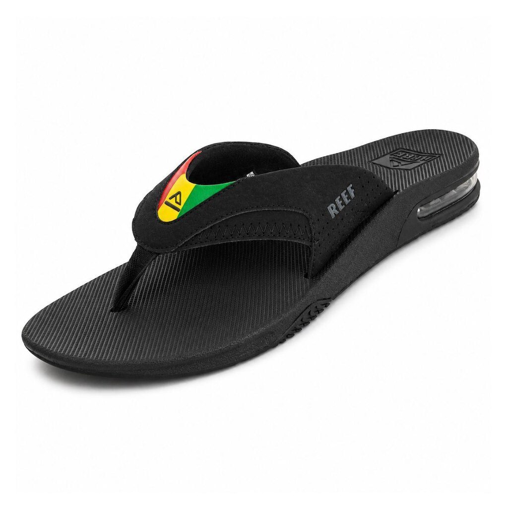 Chinelo Reef Mick Fanning Preto Rasta