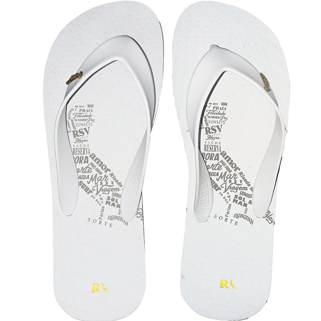 Chinelo Reserva Pica Pau Distortion Lines Original Branco
