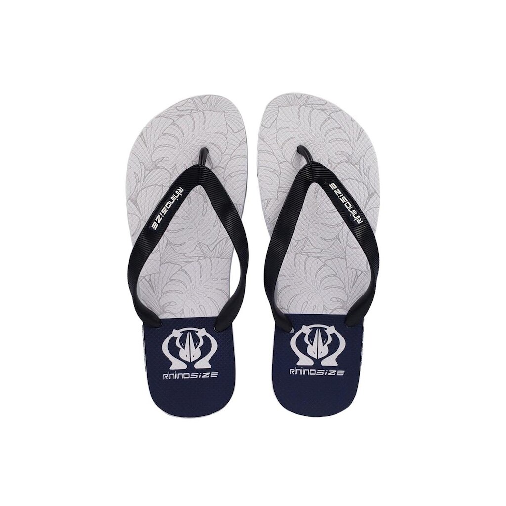 Chinelo Rhino Size Com Estampa Full Branco E Marinho