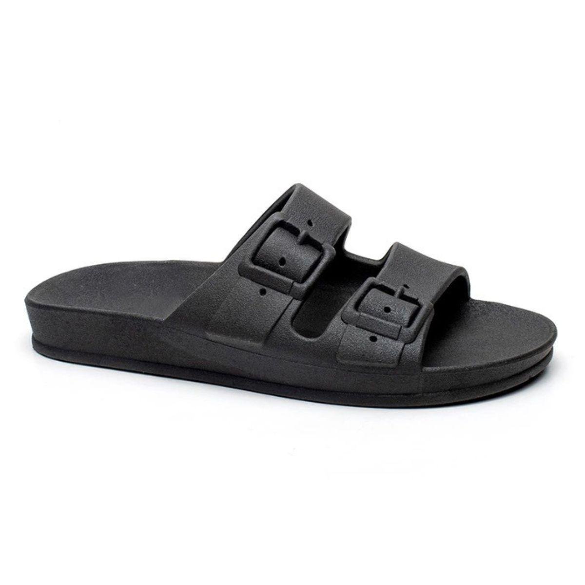 Chinelo Sandália Feminina Papete Emborrachada Leve Confortável Resistente - Preto Menor preço em Chinelo Sandália Feminina Papete Emborrachada Leve Confortável Resistente - Preto