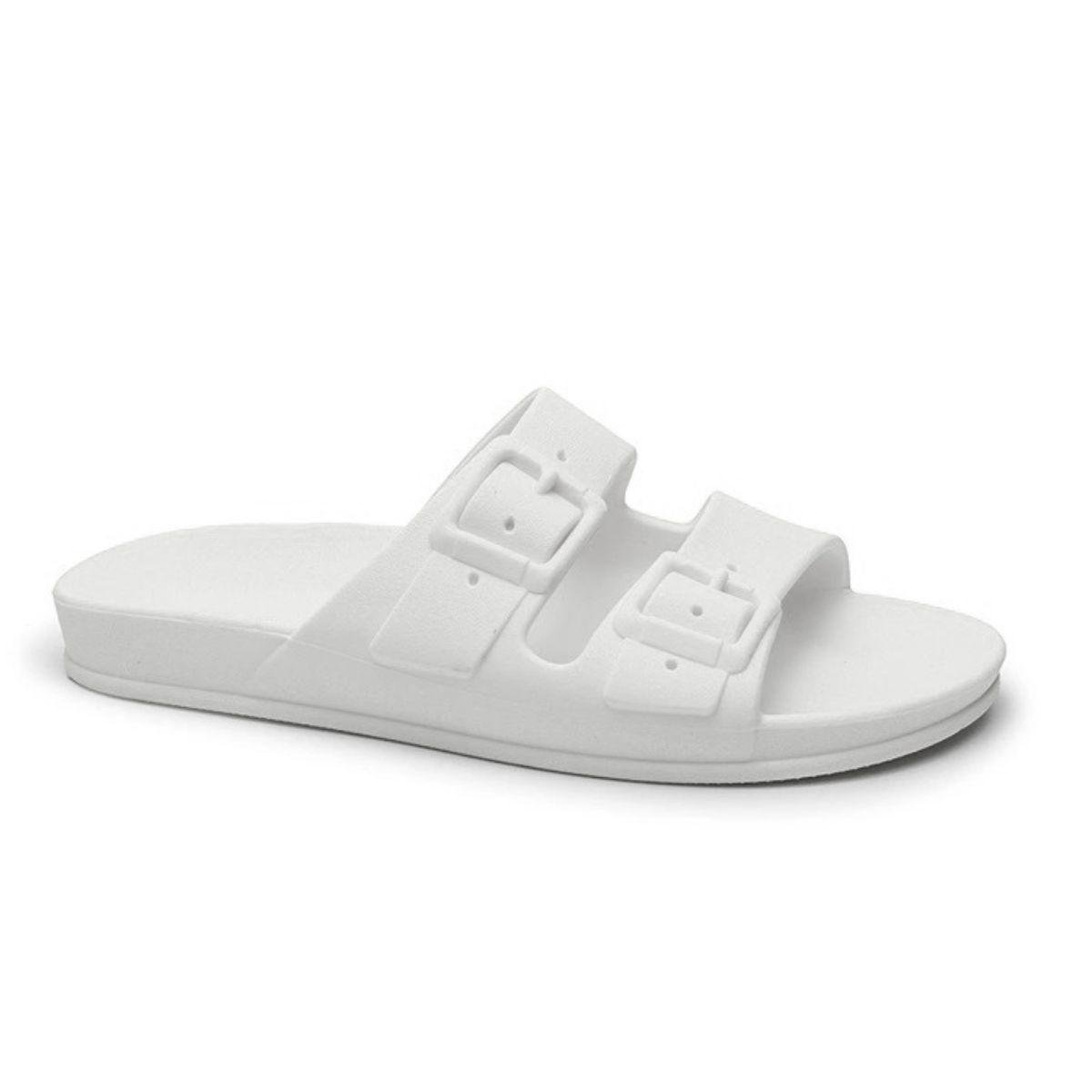 Chinelo Sandália Feminina Papete Emborrachada Leve Confortável Resistente - Branco Menor preço em Chinelo Sandália Feminina Papete Emborrachada Leve Confortável Resistente - Branco