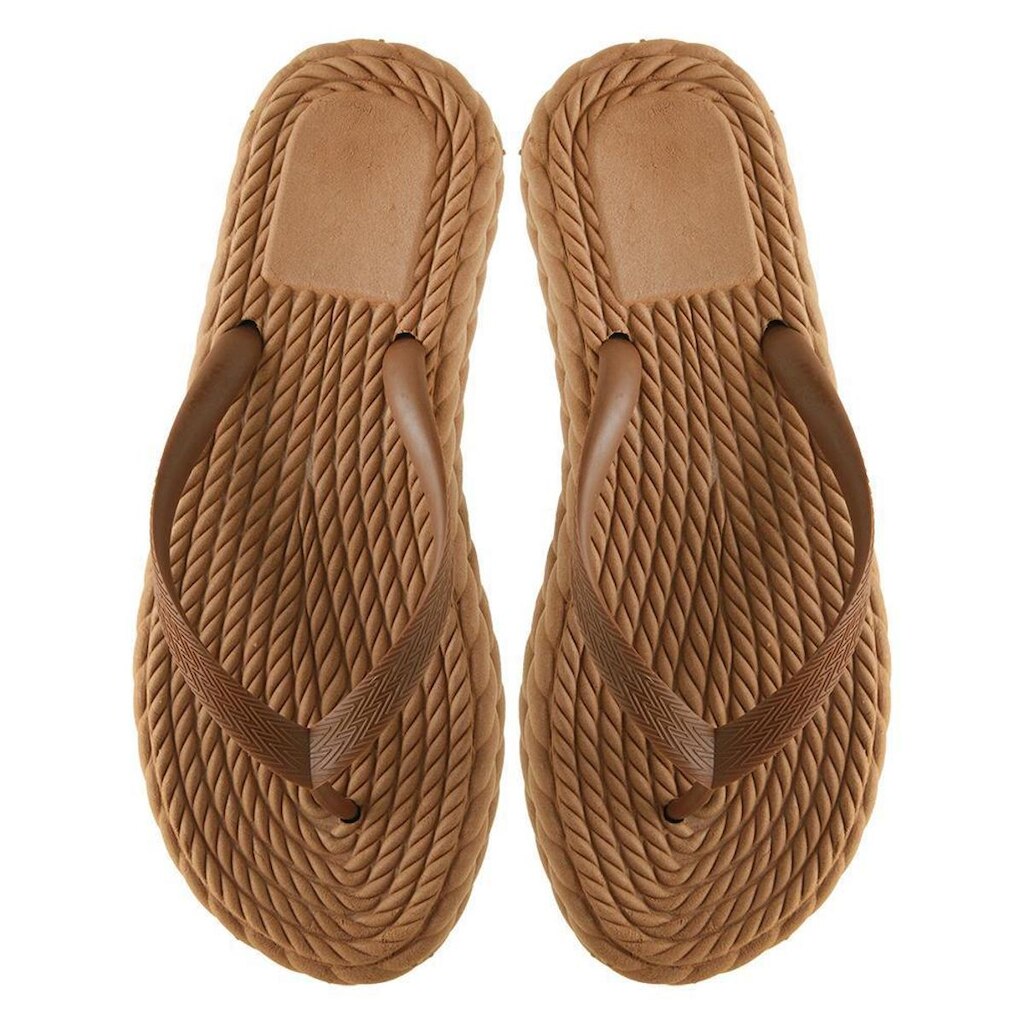 Chinelo Sandalia Feminina Tranças Confort Elegante Caramelo