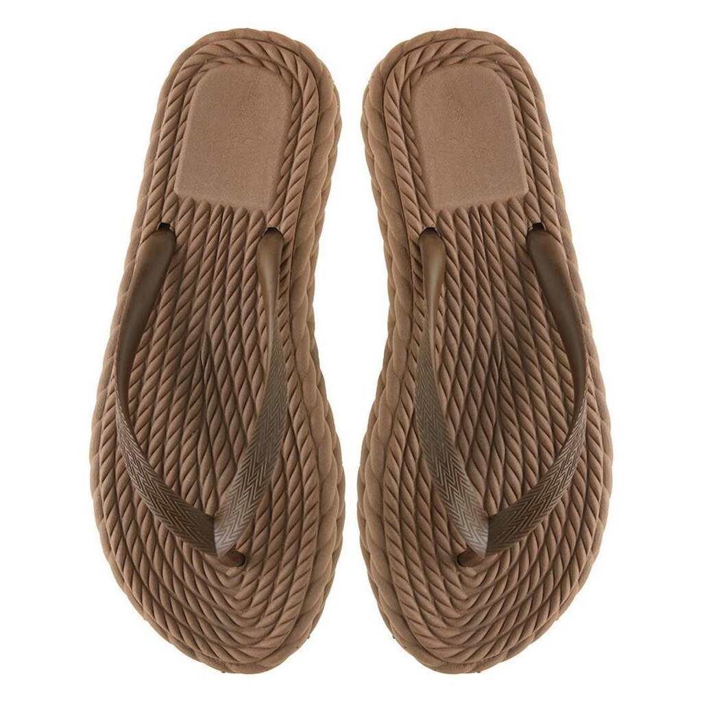 Chinelo Sandalia Feminina Tranças Confortavel Elegante Ocre