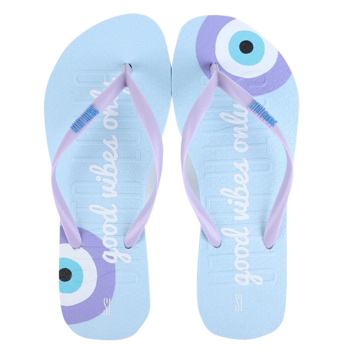 Chinelo Santa Lolla Flip Flop Estampado Feminino - Azul Menor preço em Chinelo Santa Lolla Flip Flop Estampado Feminino - Azul